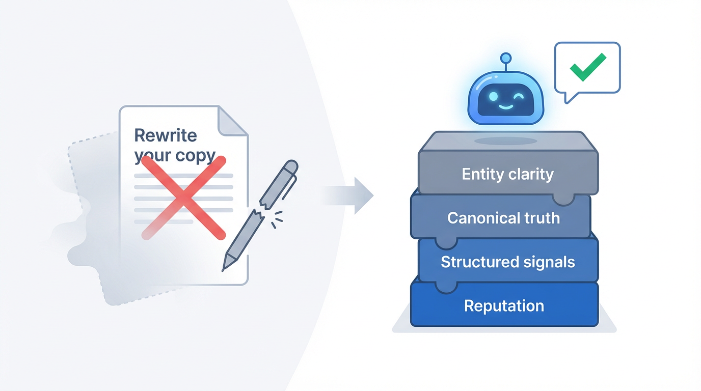 AI Visibility Isn't Copywriting (And "Rewrite Your Copy" Isn't Enough)