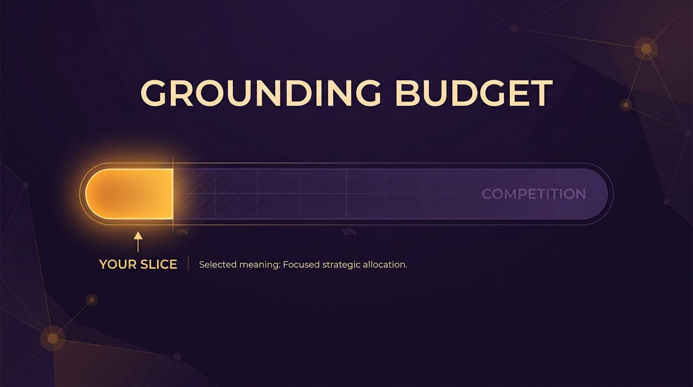 The Grounding Budget Problem: You Are Competing for a Tiny Slice of AI Attention