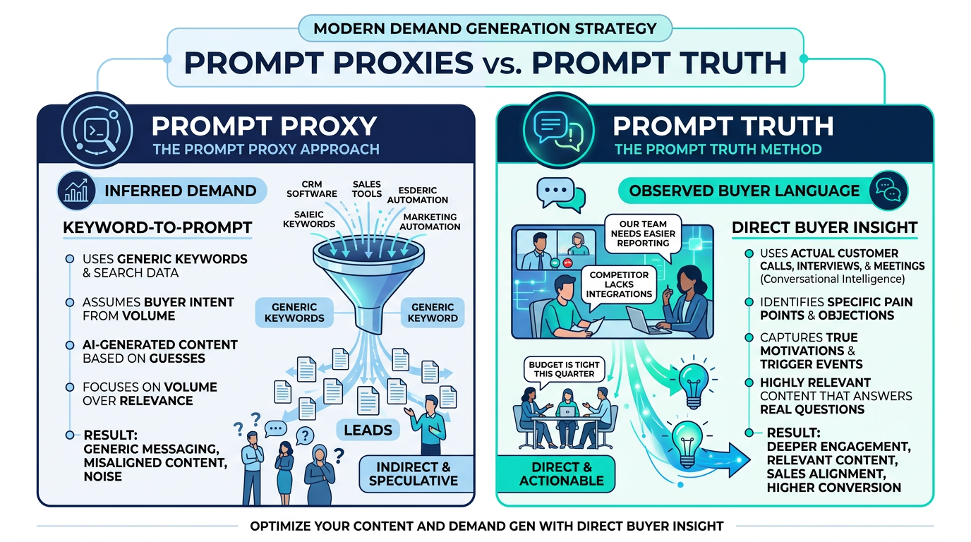 Prompt Proxies vs Prompt Truth: Why "AI Prompt Mapping" Gets Misunderstood