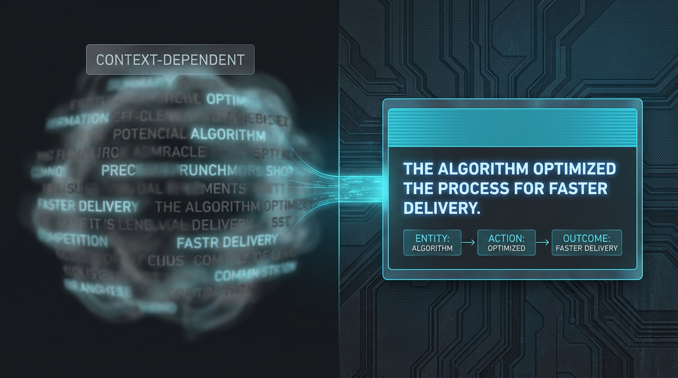 Why Vague Sentences Die in AI Retrieval