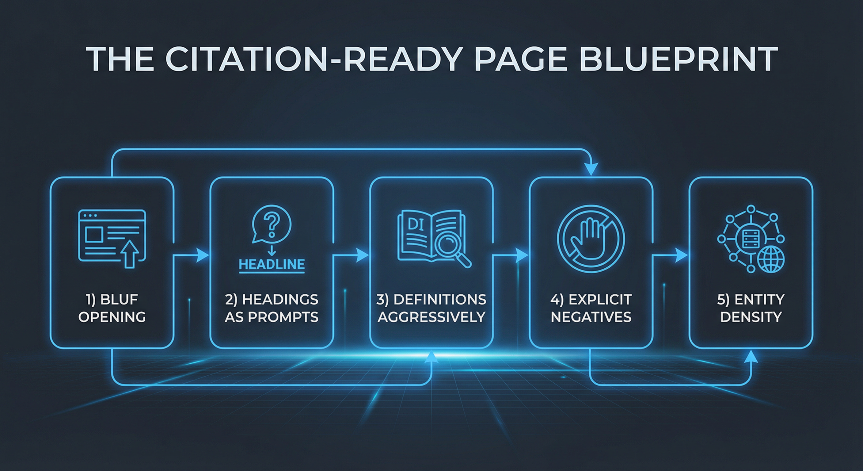 The Citation-Ready Page: BLUF, Headings as Prompts, Definitions